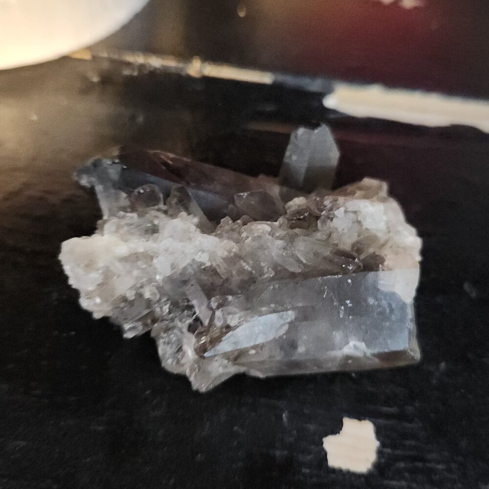 Black and white crystal